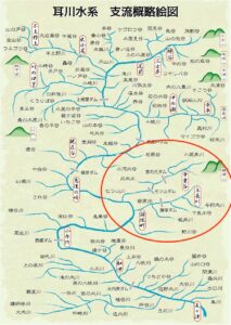 耳川支流地図